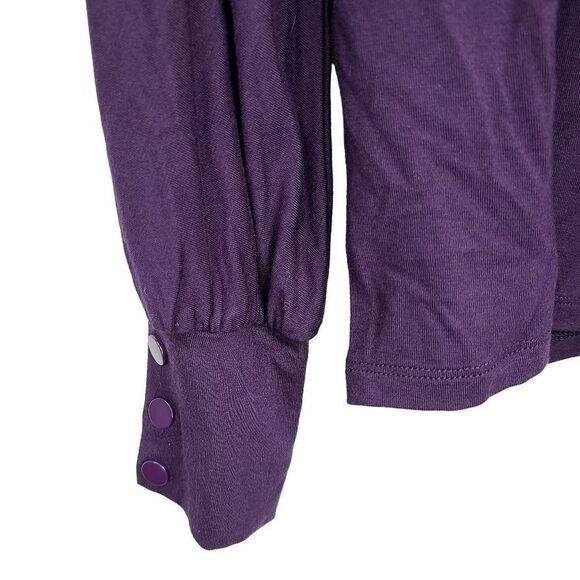 Magaschoni Solid Batwing Longsleeve Top Sz Small - Picture 5 of 11